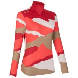 LaMunt-WomensIvanaTechArtyLSTee-Sportshirtmaat40rood