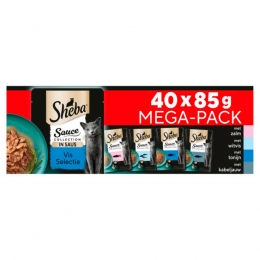 ShebaSauceCollectionKattenvoerNatvoerMixSelectieinSausKuipjes40x85gr