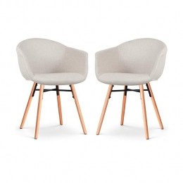 NolonNena-OtisEetkamerstoelenSetvan2-Beige-HoutenPoten
