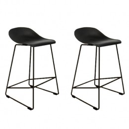 Livin24ScandinavischeBarkrukEllenzwart66cm-Barkrukkensetvan2