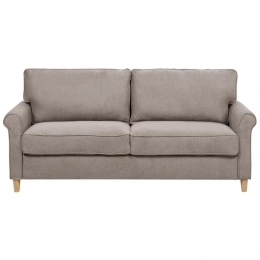Beliani-RONNEBY-Driezitsbank-Lichtbruin-Polyester