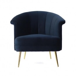 Bronx71StoelbabykamerAmyvelvetblauw