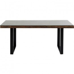 KareDesignConleyEettafel180X90Cm-HoutEnZwartMetaal