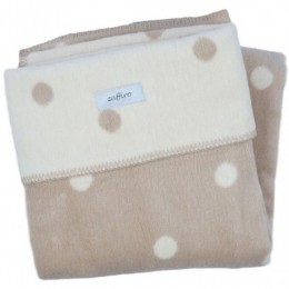 ZaffiroEcruBeigeGestipt75x100cmWiegdeken14987