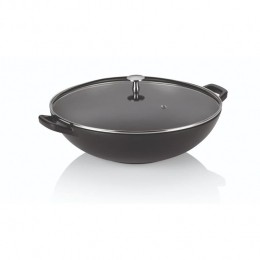 WokpanGietijzerZwart36cm-KelaCalido