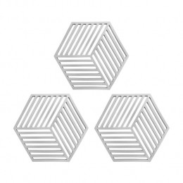 KrumblePannenonderzetterHexagon-Grijs-Setvan3
