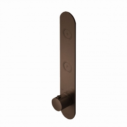 HotbathCobberAfbouwdeelthermostaatVerticaalmet2pushbuttonsVerouderdMessingPB066