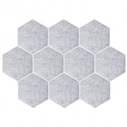 QUVIOViltenmemobordhexagonsetvan10-Grijs