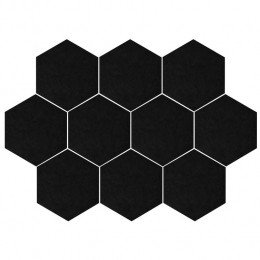 QUVIOViltenmemobordhexagonsetvan10-Zwart