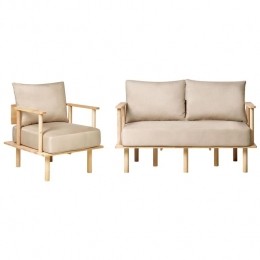 Beliani-ASKER-Woonkamerset-Zandbeige-Polyester
