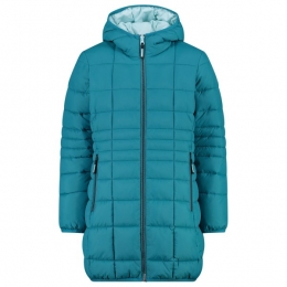 CMP-KidsCoatFixHood-Langejasmaat116turkoois