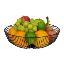 QUVIOFruitschaal-Rond-Metaal-Zwart