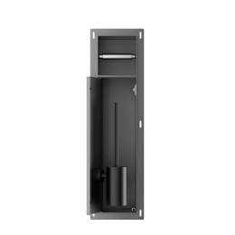 Toiletrol-enBorstelhouderInbouwWiesbadenRockoBetegelbaarGunmetal