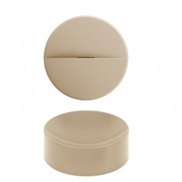 ClouValeRondFonteinZonderKranenbankMetGentegreerdeAfvoerMatMosterdKeramiek22cm