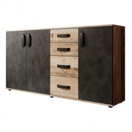 Meubella-DressoirMontreal-Grijs-Oldwood-160cm