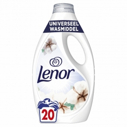 LenorVloeibaarWasmiddelKatoenFris20Wasbeurten900ml