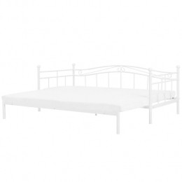 Beliani-TULLE-Eenpersoonsbed-Wit-90x200cm-Metaal