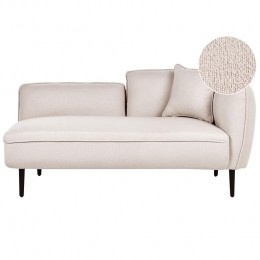 Beliani-CHEVANNES-Chaiselongue-Lichtbeige-Boucle