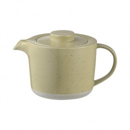 SabloTheepotMetFilterBeigeGeelGoudStoneware