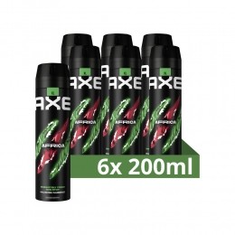 6xAxeDeodorantBodysprayAfrica200ml