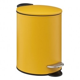 5FivePedaalemmer-mosterdgeel-metaal-3L-23cm-softclose