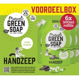 6xMarcelsGreenSoapHandzeepTonkaMuguetNavulStazak500ml