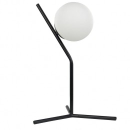 Beliani-WAPITI-Tafellamp-Zwart-Glas