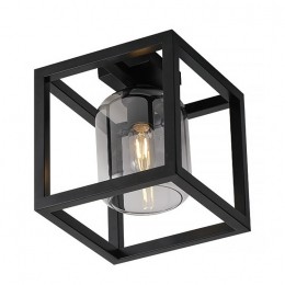 FreelightPlafondlampDentroB26cmrookglaszwart