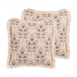 Beliani-RUDBECKIA-Sierkussensetvan2-Beige-60x60cm