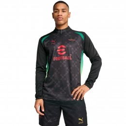 PUMAACMilanXOff-WhitePre-MatchTrainingstrui14-Zip2024-2025ZwartRood