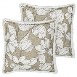 Beliani-CYANOTIS-Sierkussensetvan2-WitGroen-45x45cm-Katoen