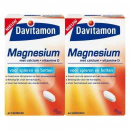 GratisVerzending2xDavitamonMagnesiumSpierenenBotten42tabletten