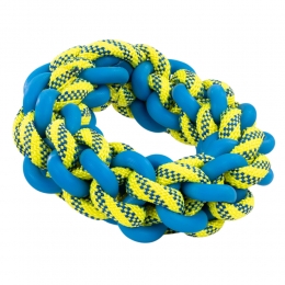 HondenwaterspeeltjeWaterRingblauw-geelMaatS