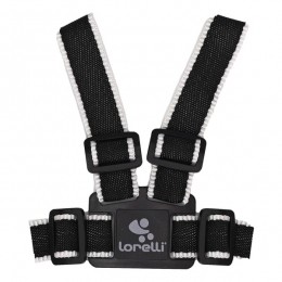 LorelliSafetyHarnessBlackWhiteKinderstoelTuigjemetLooplijn1001005-0002