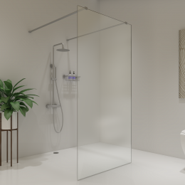 SaniclearRedrovrijstaandedouchewand90x200cmRVS