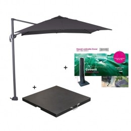 GardenImpressionsHawaiparasolS250x250zwart80kgvoetenhoes