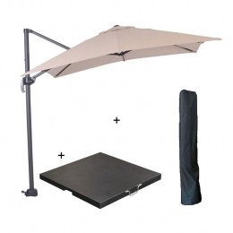 GardenImpressionsparasolS250x250-dgrijsecruvoetenhoes