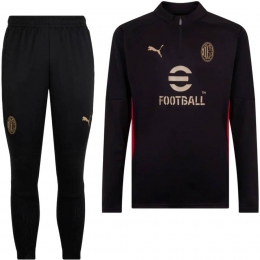 PUMAACMilanTrainingspak14-Zip2024-2025KidsZwartRoodGoud