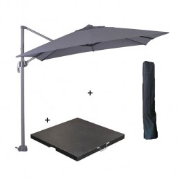 GardenImpressionsHawaiparasolS250x250dgrijs80kgvoetenhoes