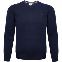 SweaterR2AmsterdamR2TruiV-HalsMerinowolNavy