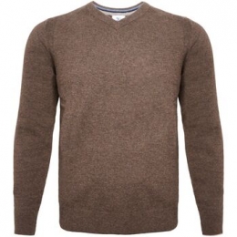 SweaterR2AmsterdamR2TruiV-HalsMerinowolTaupe