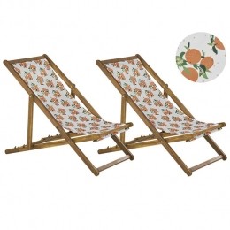 Beliani-ANZIO-Strandstoelsetvan2-LichthoutSinaasappels-Polyester