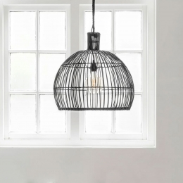 MUSTLivingHanglampLasSalinasRotan50cm-Zwart