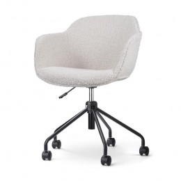 NolonNout-MareBureaustoelBouclBeige-Armleuning-Zwart