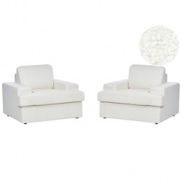 Beliani-ALLA-Fauteuilsetvan2-Gebrokenwit-Boucl