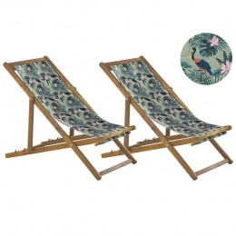 Beliani-ANZIO-Strandstoelsetvan2-LichthoutPelikaan-Polyester