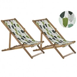Beliani-ANZIO-Strandstoel-Groen-Polyester