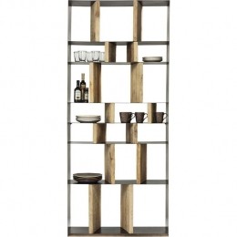 KareDesign-BoekenkastStorm-100x234-ZwartMetaal