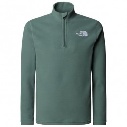 TheNorthFace-TeensGlacier14ZipPullover-FleecetruimaatXSolijfgroen