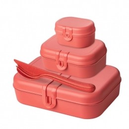 Koziol-Lunchbox-enBesteksetOrganicNatuurKoraal-KoziolPas